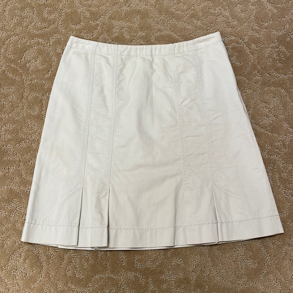 AnnTaylor Plead Cotton Mini Skirt Size 2